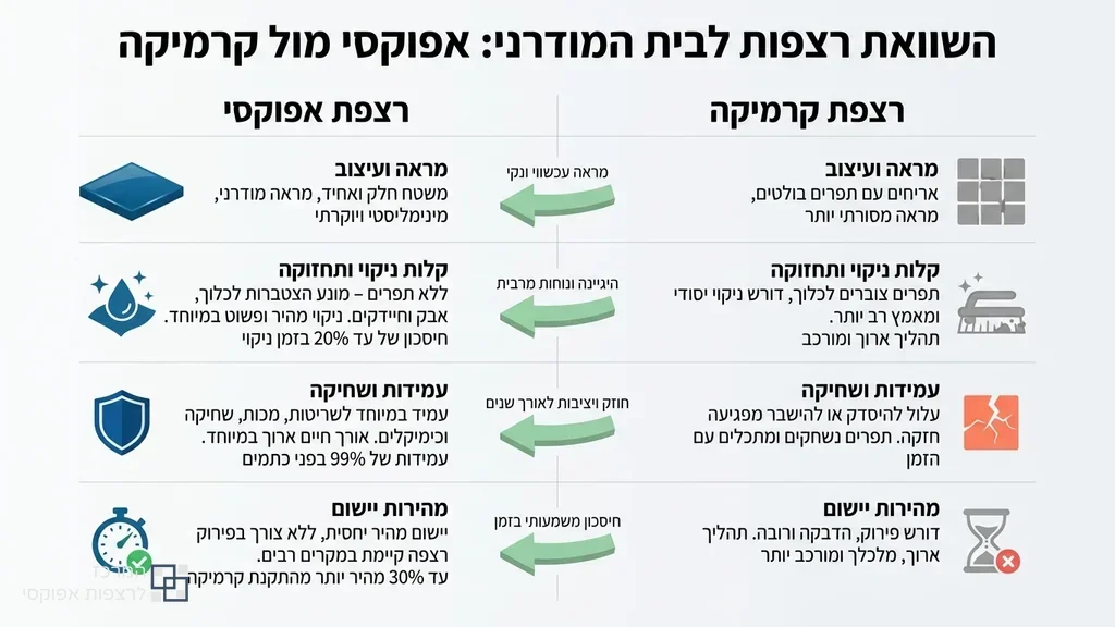 נוצר על ידי מודל בינה מלאכותית Gemini Pro רצפת אפוקסי מודרנית בסלון ביתי בעיצוב נקי