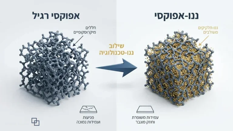 מבנה מולקולרי של ננו אפוקסי לרצפות