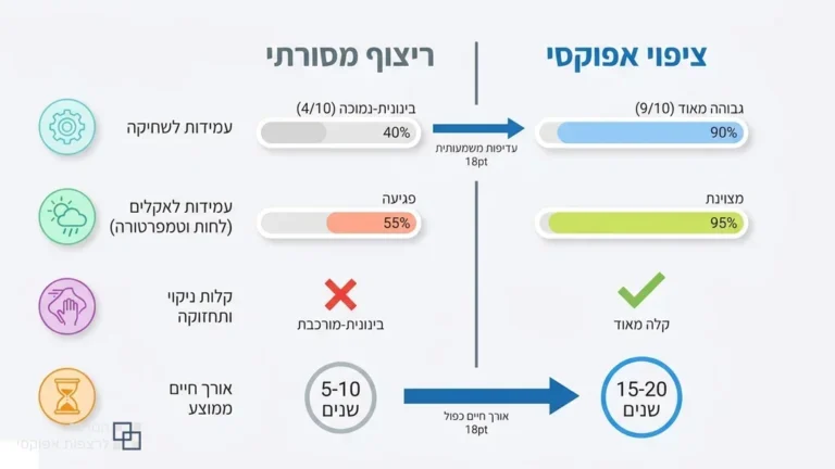 רצפת אפוקסי מעוצבת בחלל מסחרי מודרני בתל אביב