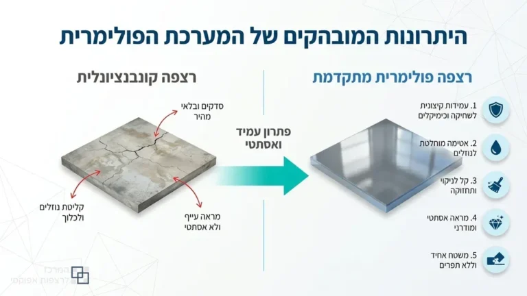 רצפת אפוקסי מבריקה ועמידה בחלל תעשייתי מודרני
