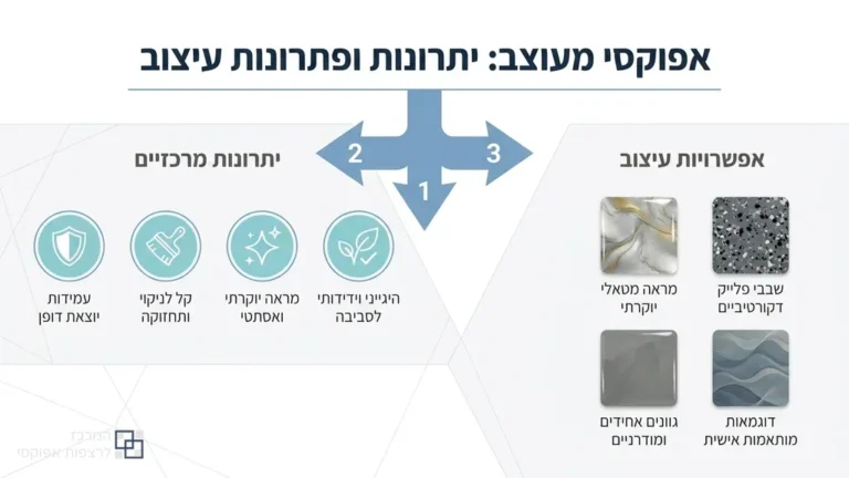 רצפת אפוקסי מבריקה ויוקרתית בחלל פנים מודרני
