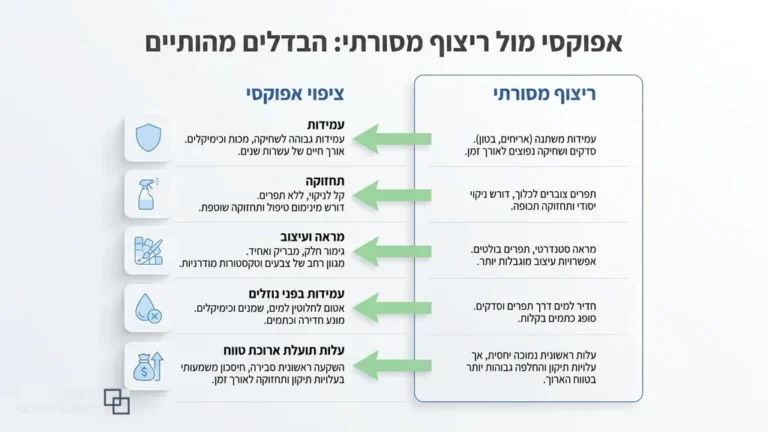 רצפת אפוקסי מבריקה ומעוצבת בחלל מודרני מבית המרכז לרצפות אפוקסי