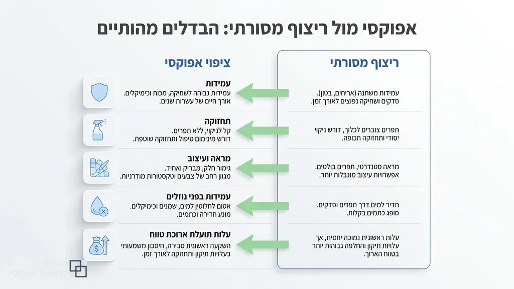 רצפת אפוקסי מבריקה ומעוצבת בחלל מודרני מבית המרכז לרצפות אפוקסי