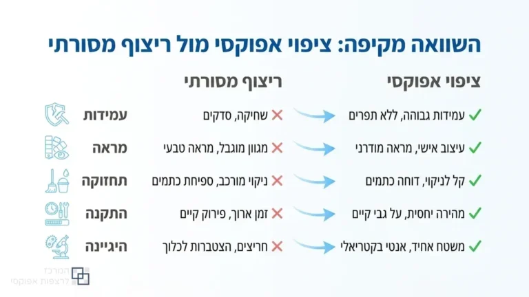 רצפת אפוקסי מבריקה בחלל מגורים מעוצב בטבעון על ידי המרכז לרצפות אפוקסי