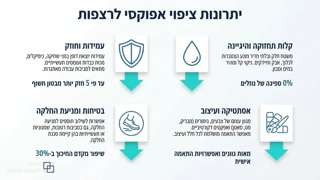 דוגמאות לגימורי רצפות אפוקסי איכותיים בגוונים שונים