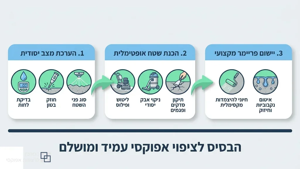 תהליך יישום מקצועי של רצפת אפוקסי על ידי מומחים