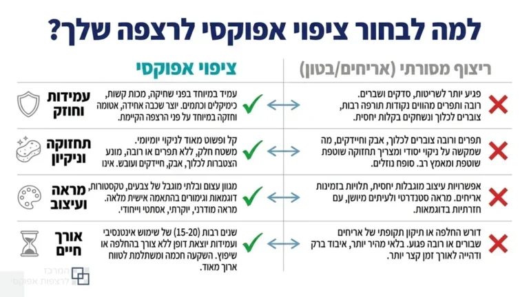 רצפת אפוקסי מבריקה ויוקרתית בסלון בית פרטי בהרצליה