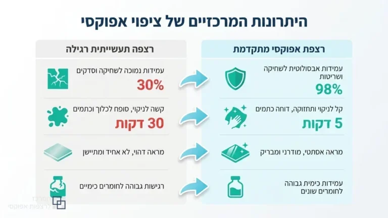 רצפת אפוקסי מבריקה ועמידה בחלל תעשייתי
