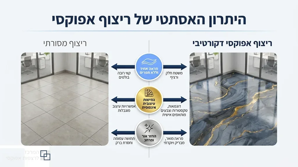 יישום ציפוי אפוקסי במשרד הייטק מעוצב