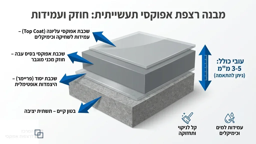 יישום ציפוי אפוקסי רב עובי במפעל תעשייתי