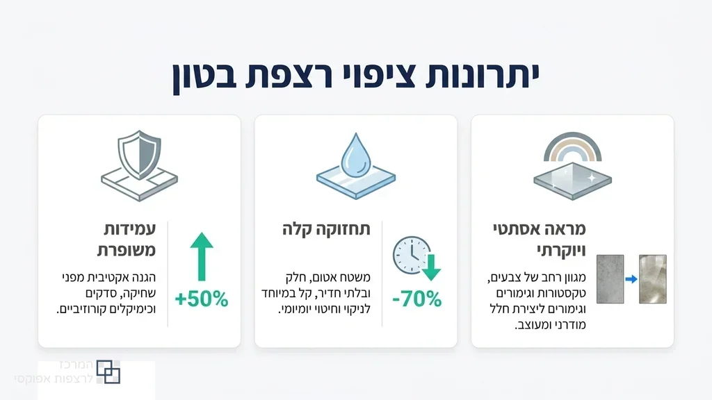 צבע לרצפת בטון בגימור מבריק בחלל מסחרי
