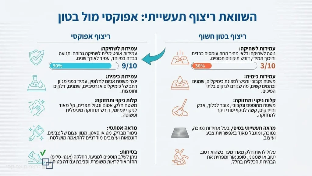 ריצוף אפוקסי בחריש למבנה תעשייתי