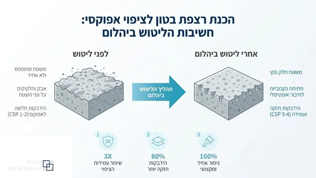 קבלן רצפות אפוקסי מבצע ליטוש בטון