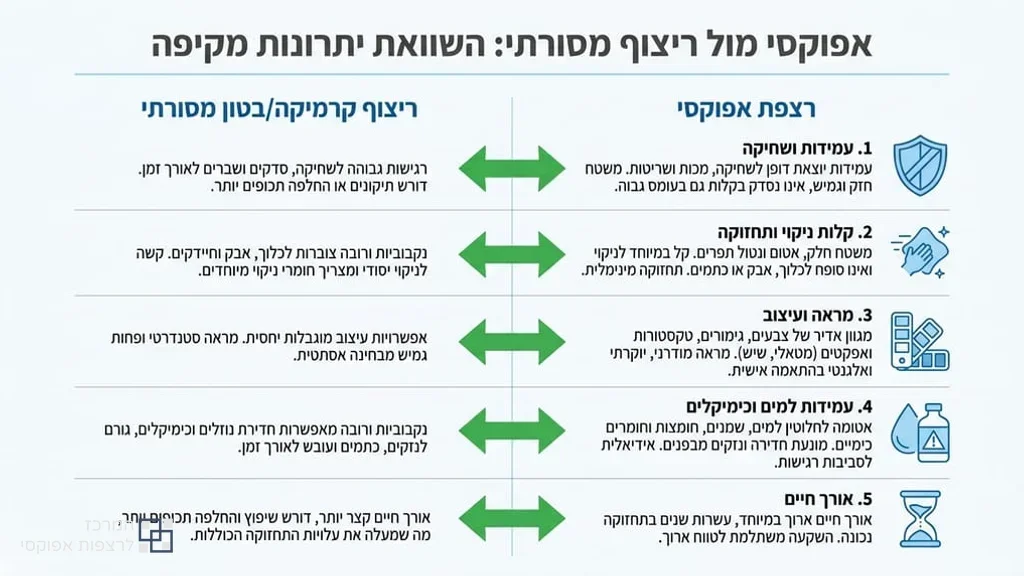 רצפת אפוקסי מבריקה המשתלבת בחלל היסטורי ביפו