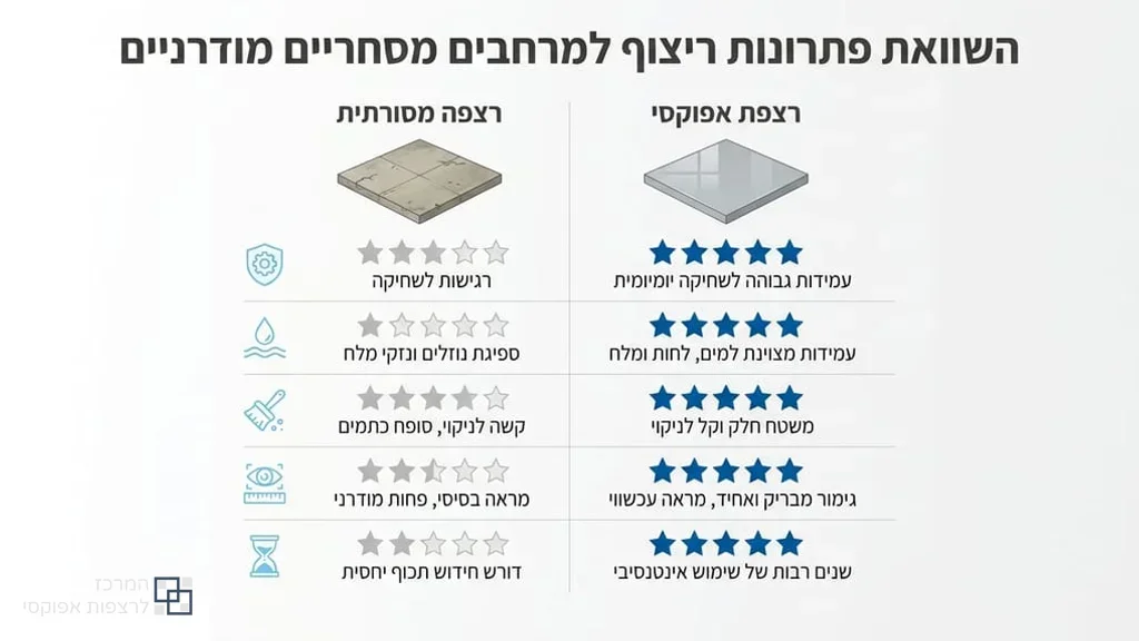ריצוף אפוקסי בבת ים בחלל מסחרי