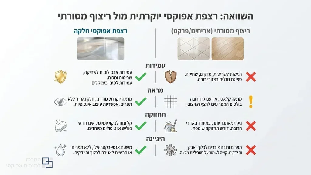 ריצוף אפוקסי יקרתי בקיסריה בסלון מודרני
