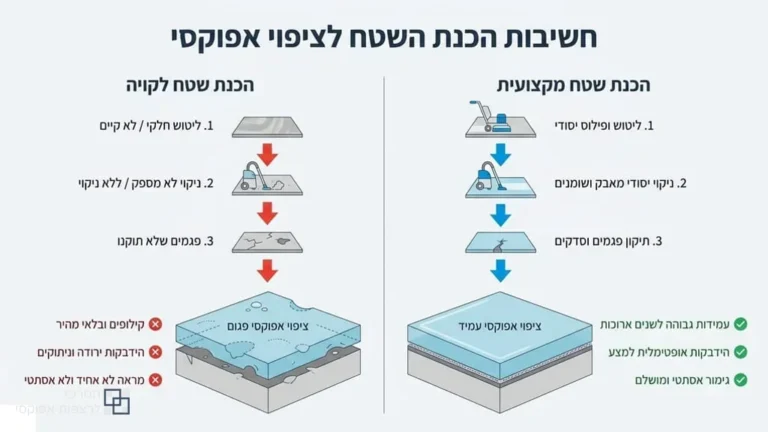 קבלן רצפות אפוקסי במרכז מבצע הכנת תשתית